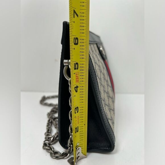 Gucci Ophidia Medium Shoulder Bag GG Supreme Chain Strap - Picture 8 of 12